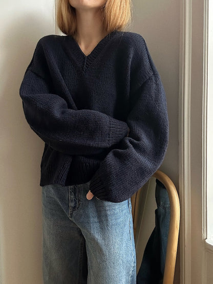 Sweater No. 30 V-Neck | super weich aus Woolia und Cashmere Lace von Gepard Garn