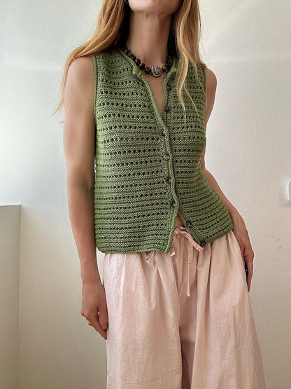 Vest No. 10 | luftige Weste aus Merino und Pure Silk von Knitting for Olive