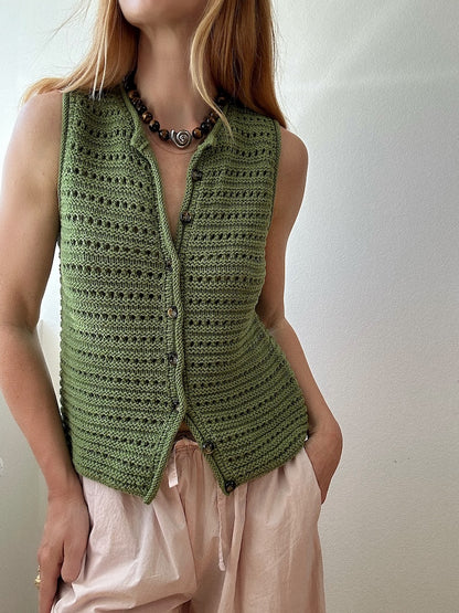 Vest No. 10 | luftige Weste aus Merino und Pure Silk von Knitting for Olive