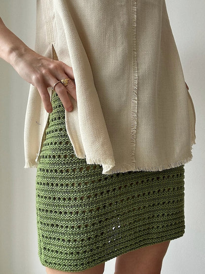 Skirt No. 2 | luftiges Strukturmuster aus Pure Silk und Merino von Knitting for Olive