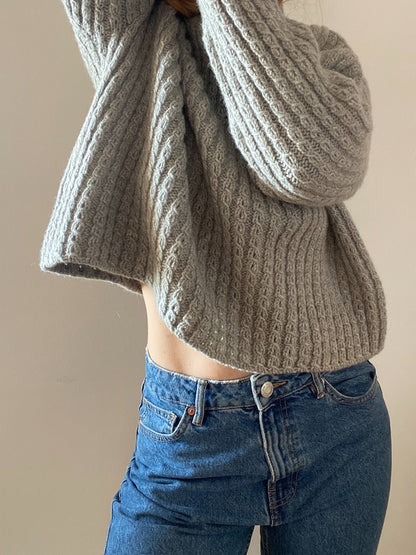 Maglione n. 19 | oversize con motivo a trecce in Merino pesante di Knitting for Olive