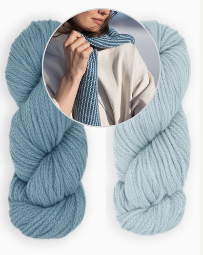Sciarpa Wendover | delicate righe di Far di Woolfolk