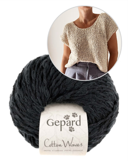 Drop Cut Tee | einfach fantastische Struktur aus Cottonwaves von Gepard Garn