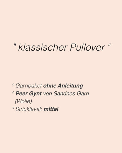 Pull Niels pour homme | classique en Peer Gynt de Sandnes Garn