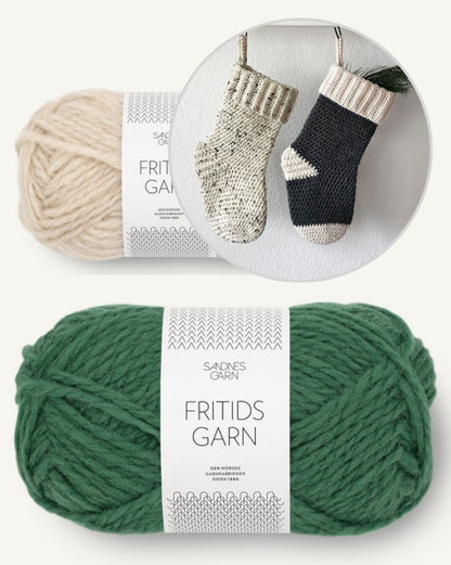 Nikolaus Strumpf | weihnachtlich aus Fritidsgarn von Sandnes Garn