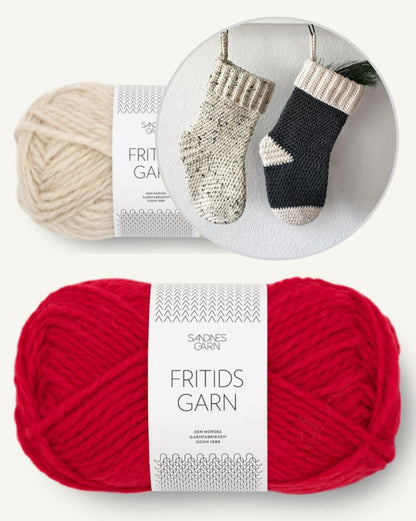 Nikolaus Strumpf | weihnachtlich aus Fritidsgarn von Sandnes Garn