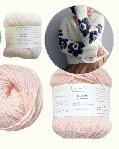 Nola Cardigan | ikonische Blütenärmel aus Le Coton & Alpaca von Biches & Bûches
