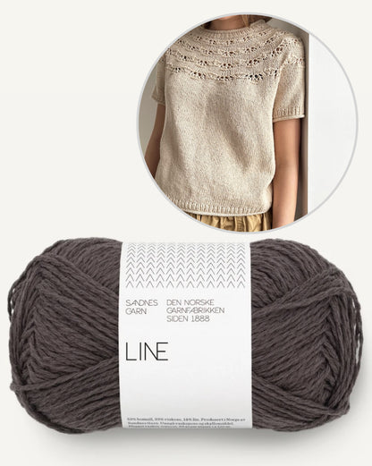 Noomi Tee | zartes Muschelmuster aus Line von Sandnes Garn