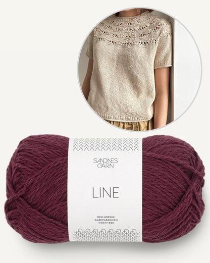 Noomi Tee | zartes Muschelmuster aus Line von Sandnes Garn