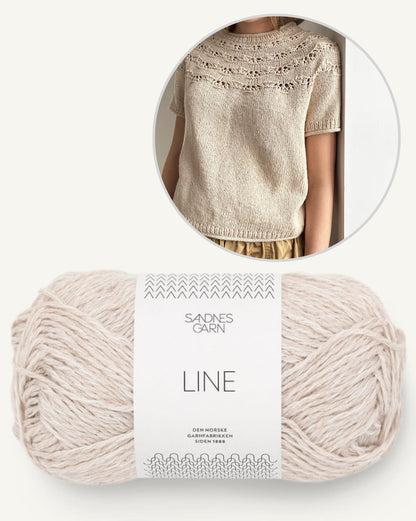 Noomi Tee | zartes Muschelmuster aus Line von Sandnes Garn