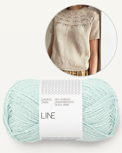 Noomi Tee | zartes Muschelmuster aus Line von Sandnes Garn