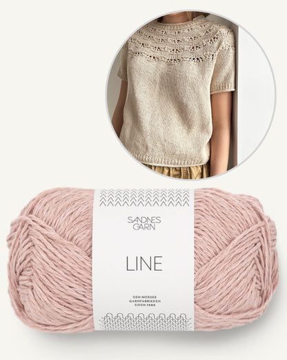 Noomi Tee | zartes Muschelmuster aus Line von Sandnes Garn