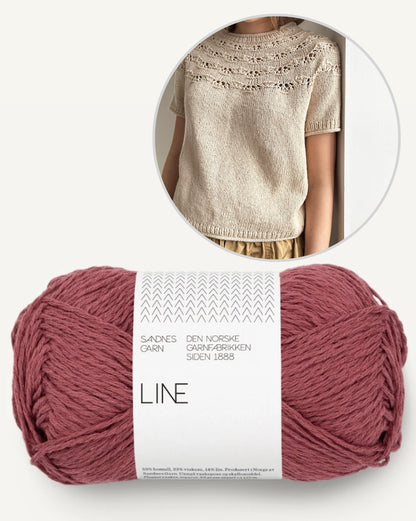 Noomi Tee | zartes Muschelmuster aus Line von Sandnes Garn