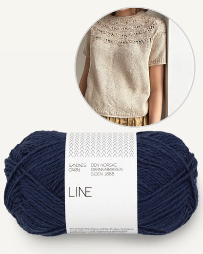 Noomi Tee | zartes Muschelmuster aus Line von Sandnes Garn