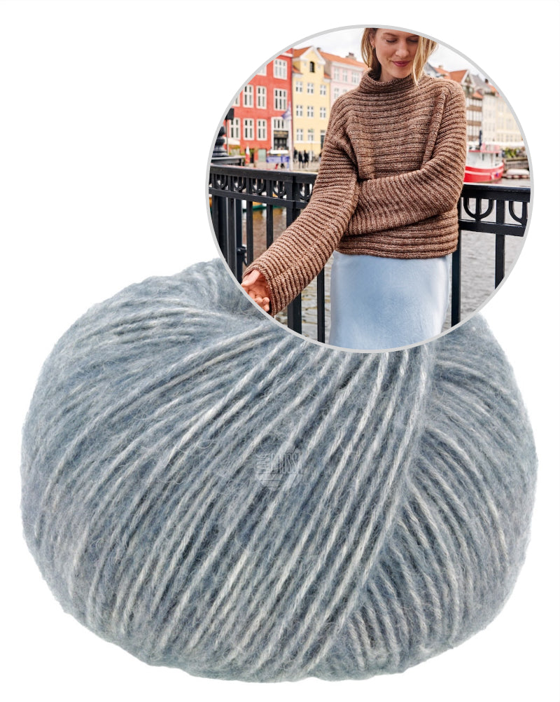 Lana Grossa Nordic Rippenpullover mit Natural Alpaca Pelo 6