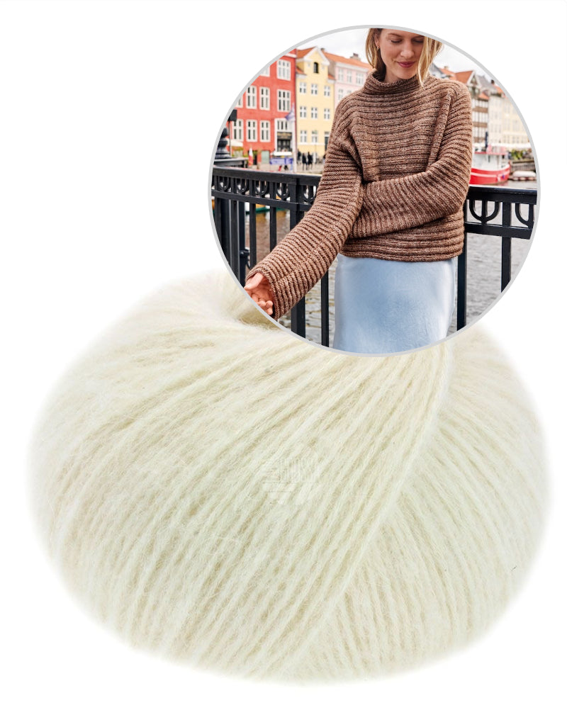 Lana Grossa Nordic Rippenpullover mit Natural Alpaca Pelo 5