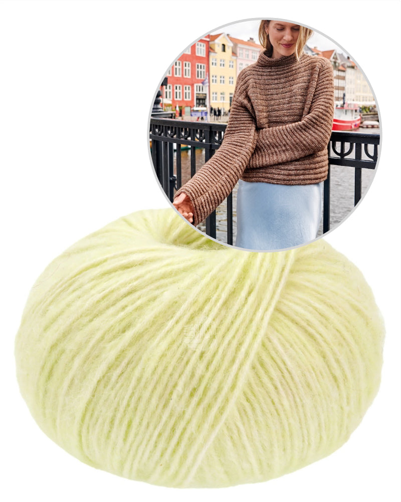 Lana Grossa Nordic Rippenpullover mit Natural Alpaca Pelo 7