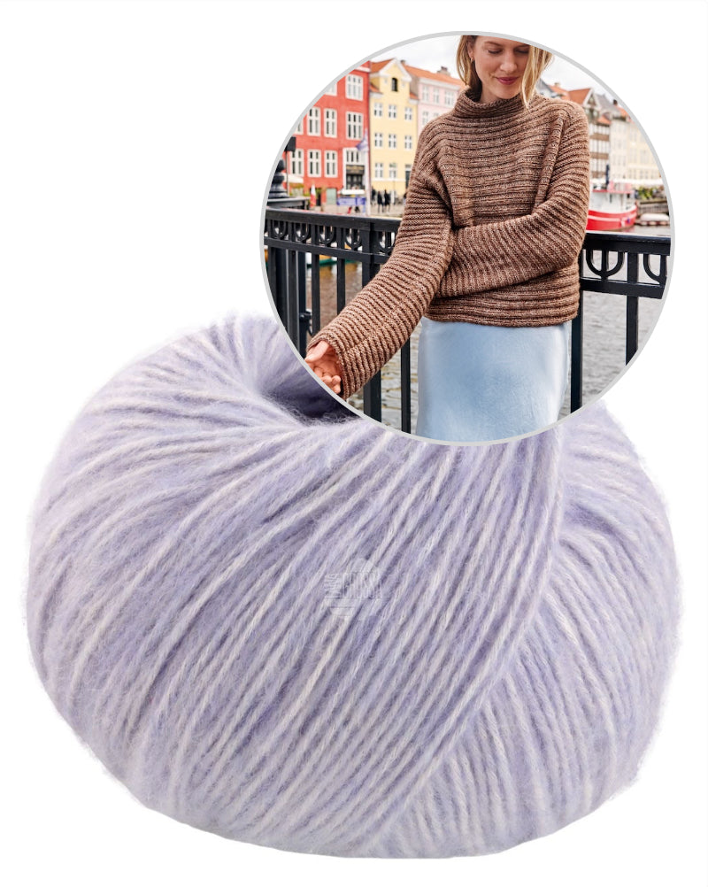 Lana Grossa Nordic Rippenpullover mit Natural Alpaca Pelo 8