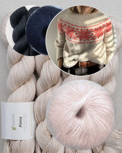 Coco Amour Knitwear Nordic Snowflake Sweater mit Pinta und Mohair Bliss von Pascuali 19