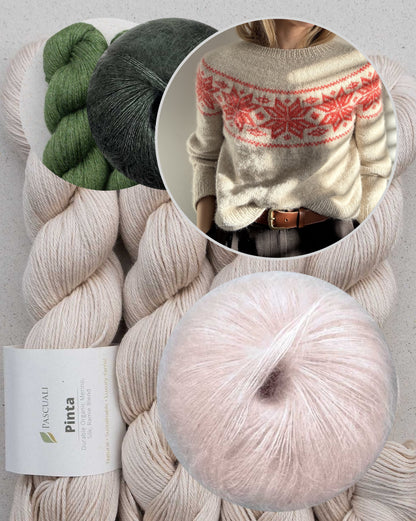 Coco Amour Knitwear Nordic Snowflake Sweater mit Pinta und Mohair Bliss von Pascuali 17