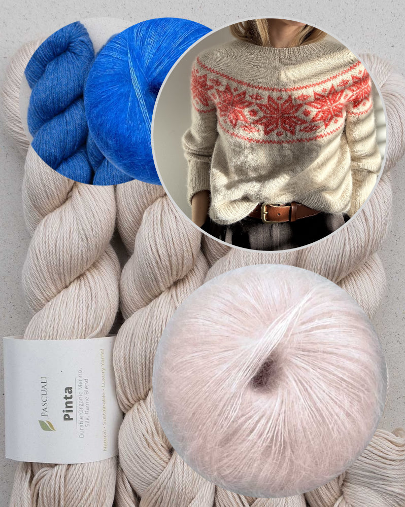 Coco Amour Knitwear Nordic Snowflake Sweater mit Pinta und Mohair Bliss von Pascuali 18