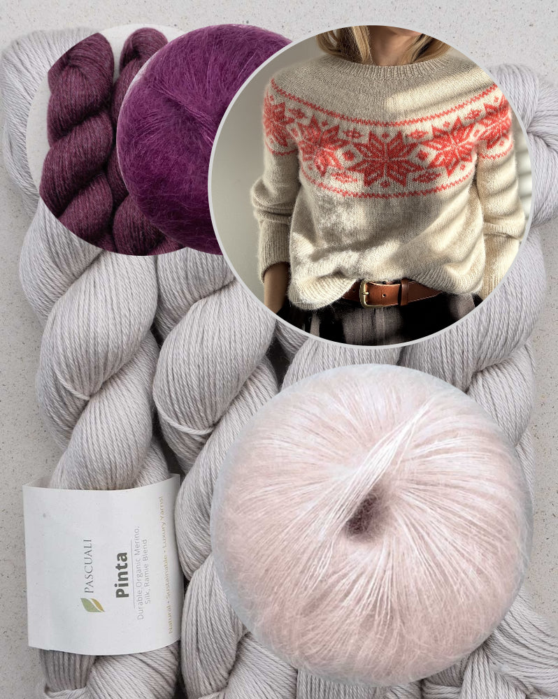 Coco Amour Knitwear Nordic Snowflake Sweater mit Pinta und Mohair Bliss von Pascuali 16