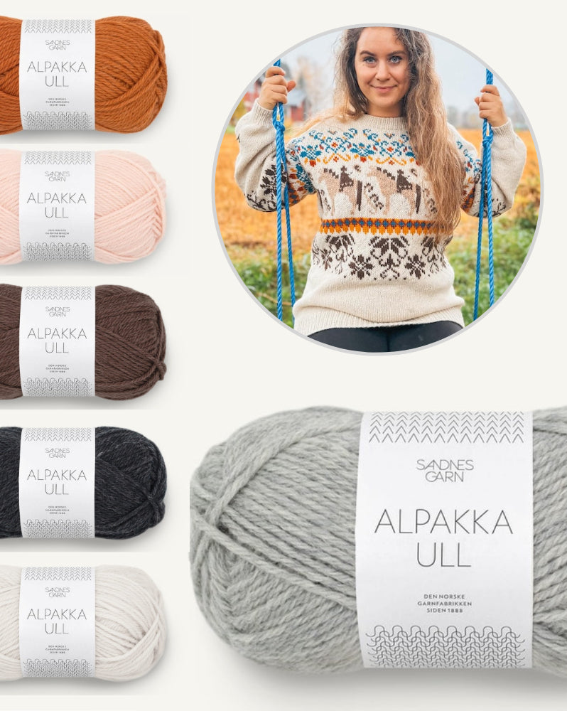 Linka Neumann Norwegian Fjordhorse Sweater mit Alpakka Ull von Sandnes Garn 8