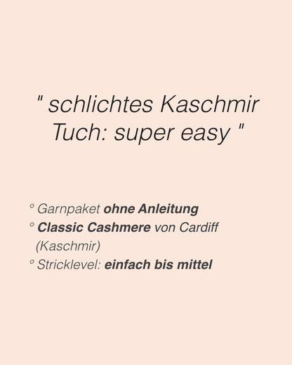 Note Bandana | lässig schlichtes Kaschmir Tuch aus Classic Cashmere von Cardiff