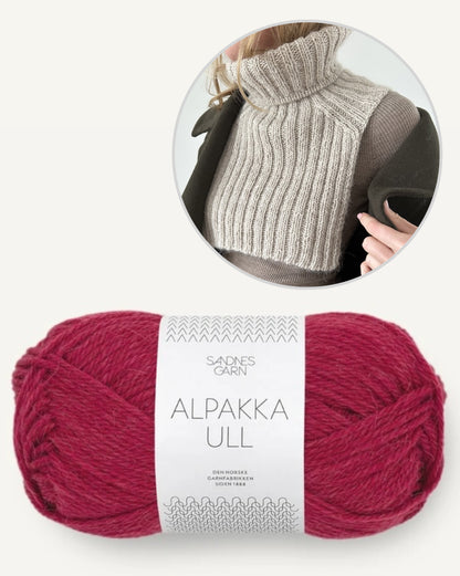 Note Rib Neck von LeKnit mit Alpakka Ull von Sandnes Garn 12