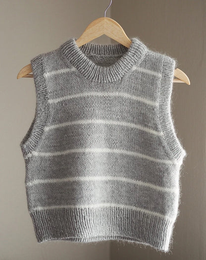 Sunde Slipover | wunderschöne Streifen aus Peer Gynt und Tynn Silk Mohair von Sandnes Garn