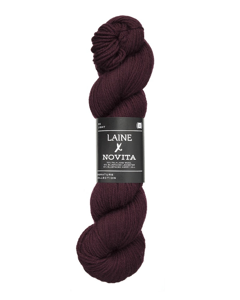 Laine x Novita Laine 4-fädig Farbe deep burgundy