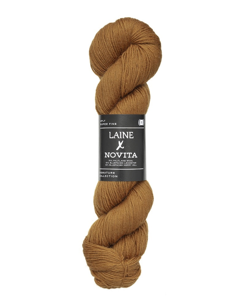Laine x Novita Laine 4-fädig Farbe golden amber