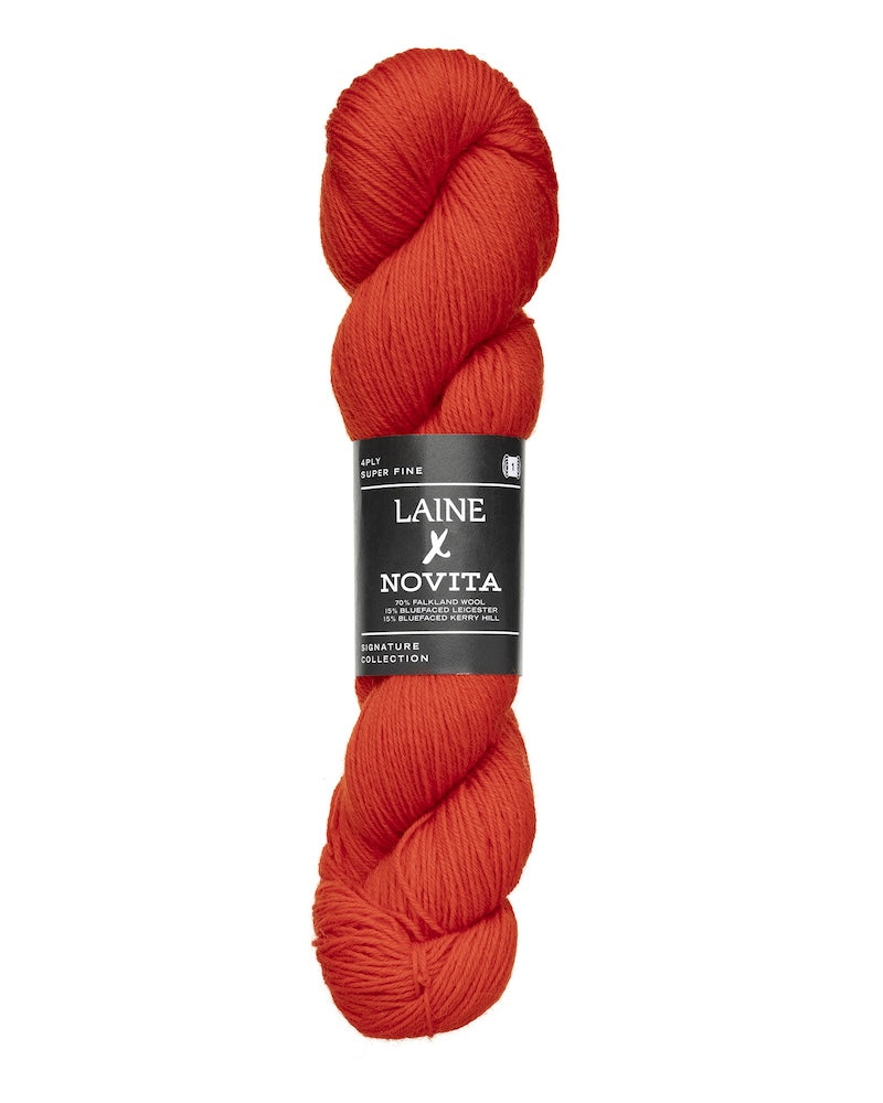 Laine x Novita Laine 4-fädig Farbe sunset poppy