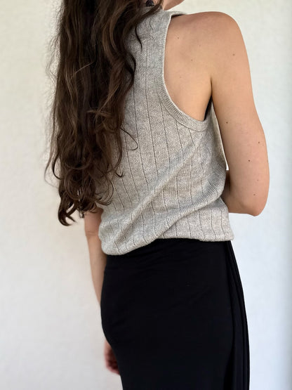 Pinstripe Tank Top | zartes Top aus Pure Silk von Knitting for Olive