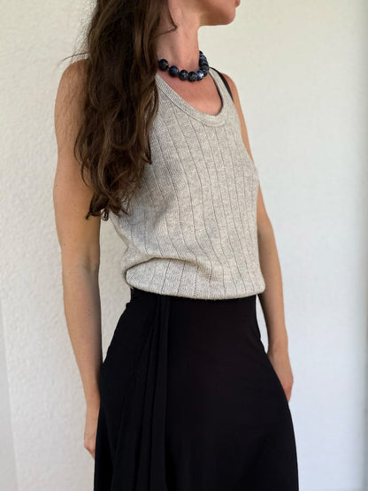 Pinstripe Tank Top | zartes Top aus Pure Silk von Knitting for Olive