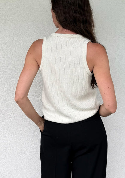 Pinstripe Tank Top | zartes Top aus Pure Silk von Knitting for Olive