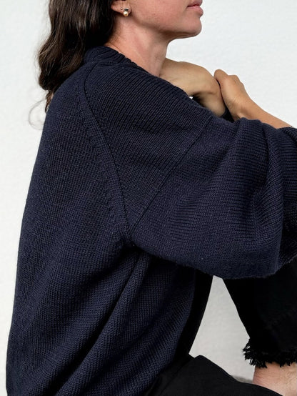 Verfijnde schoudertrui | nonchalant elegant van Lovely Merino Treat van Rosy Green Wool