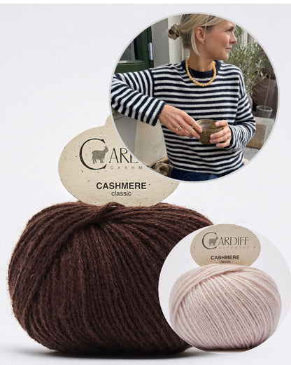 Olga Blouse | luxuriöse Streifen aus Classic Cashmere von Cardiff