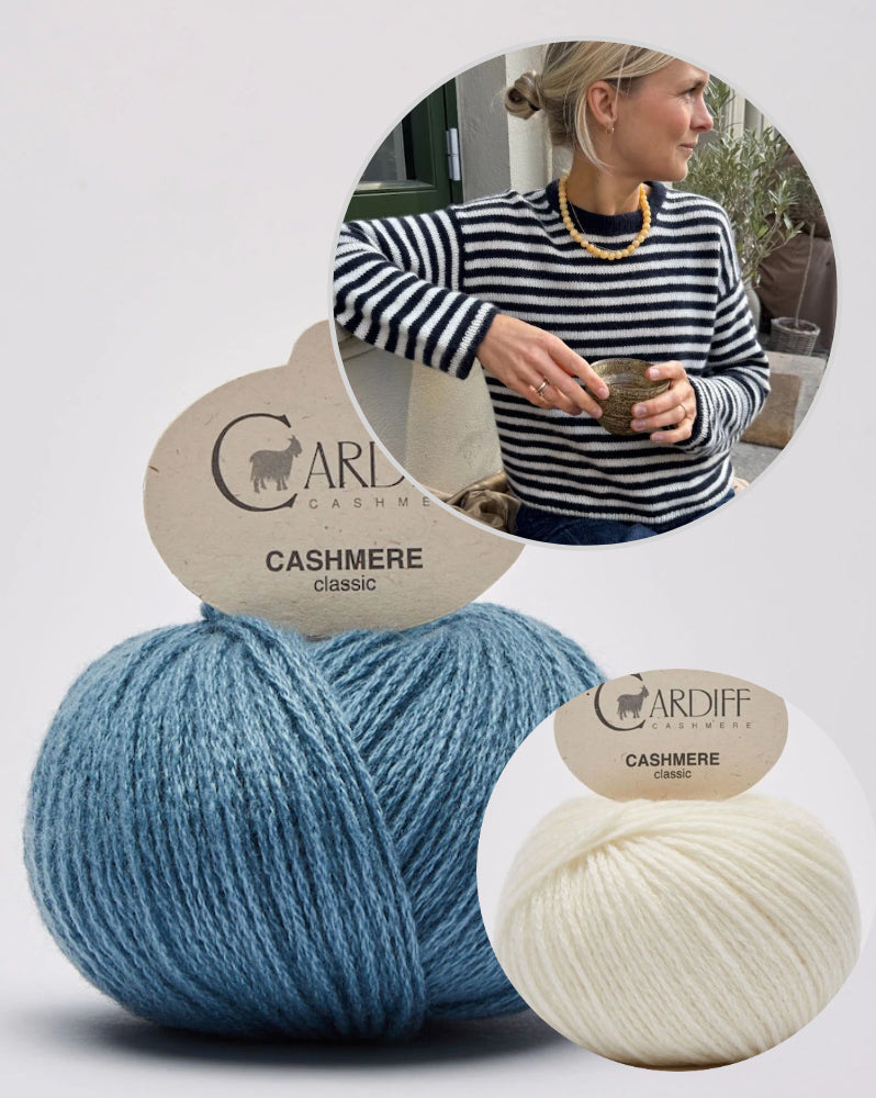 Olga Blouse | luxuriöse Streifen aus Classic Cashmere von Cardiff