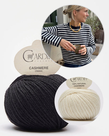Olga Blouse | luxuriöse Streifen aus Classic Cashmere von Cardiff