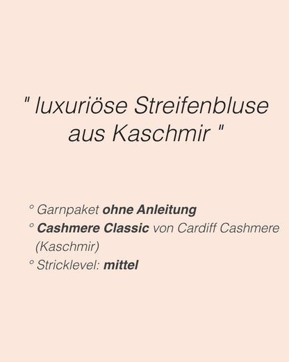 Olga Blouse | luxuriöse Streifen aus Classic Cashmere von Cardiff