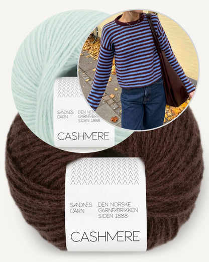 Olga Blouse - Sandnes Editie | luxueuze strepen van kasjmier van Sandnes Garn