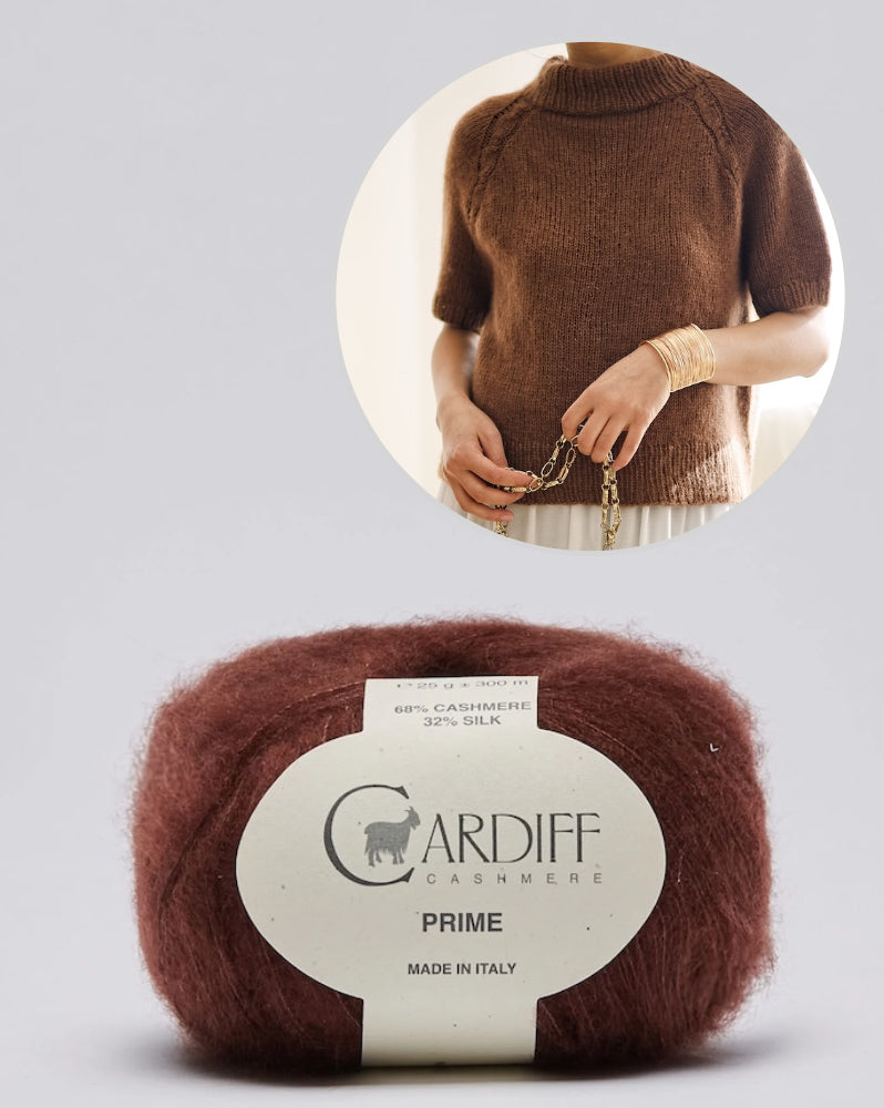 Olivia slipover | med fine fletninger i Prime fra Cardiff Cashmere
