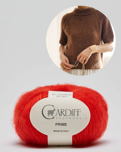 Olivia slipover | med fine fletninger i Prime fra Cardiff Cashmere