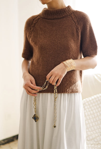Olivia slipover | med fine fletninger i Prime fra Cardiff Cashmere