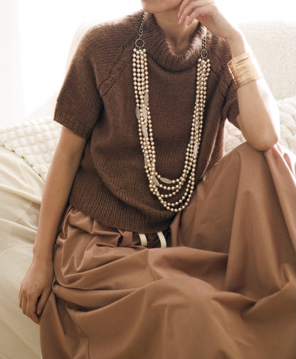 Olivia slipover | med fine fletninger i Prime fra Cardiff Cashmere
