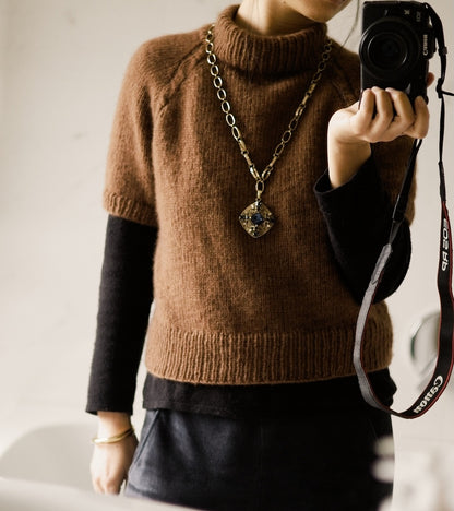 Olivia slipover | med fine fletninger i Prime fra Cardiff Cashmere