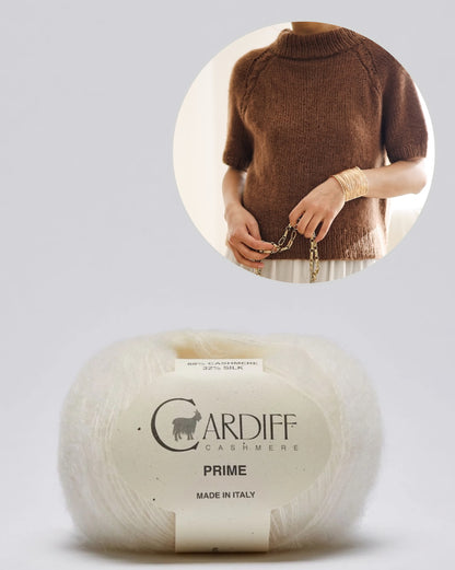 Olivia slipover | med fine fletninger i Prime fra Cardiff Cashmere