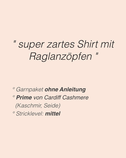 Olivia slipover | med fine fletninger i Prime fra Cardiff Cashmere