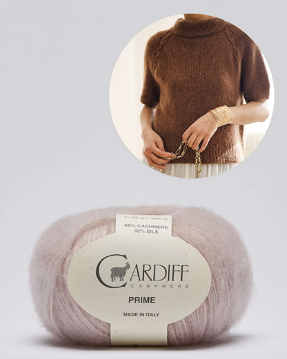 Olivia slipover | med fine fletninger i Prime fra Cardiff Cashmere